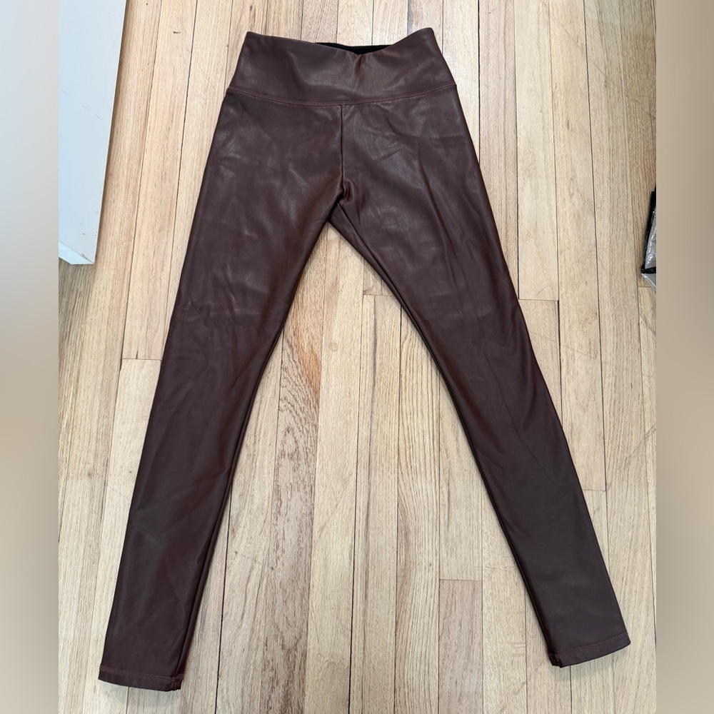 Hollister Chocolate Faux Leather leggings